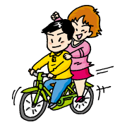 自転車の二人乗り イラスト素材365日