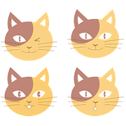 ネコの表情4変化